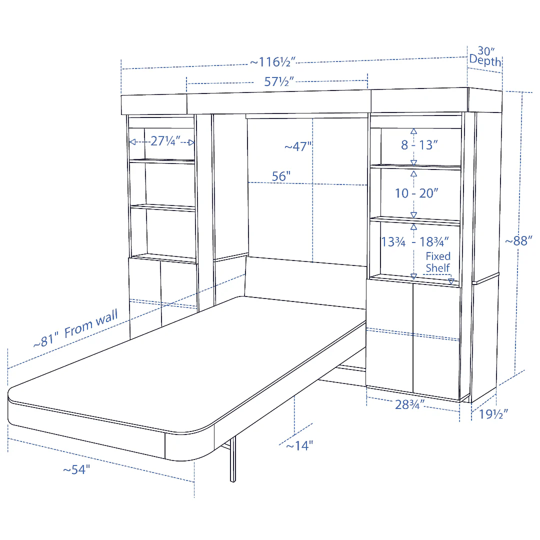 IN STOCK Black Majestic Library Bed: Supreme (Full Size) - Image 5
